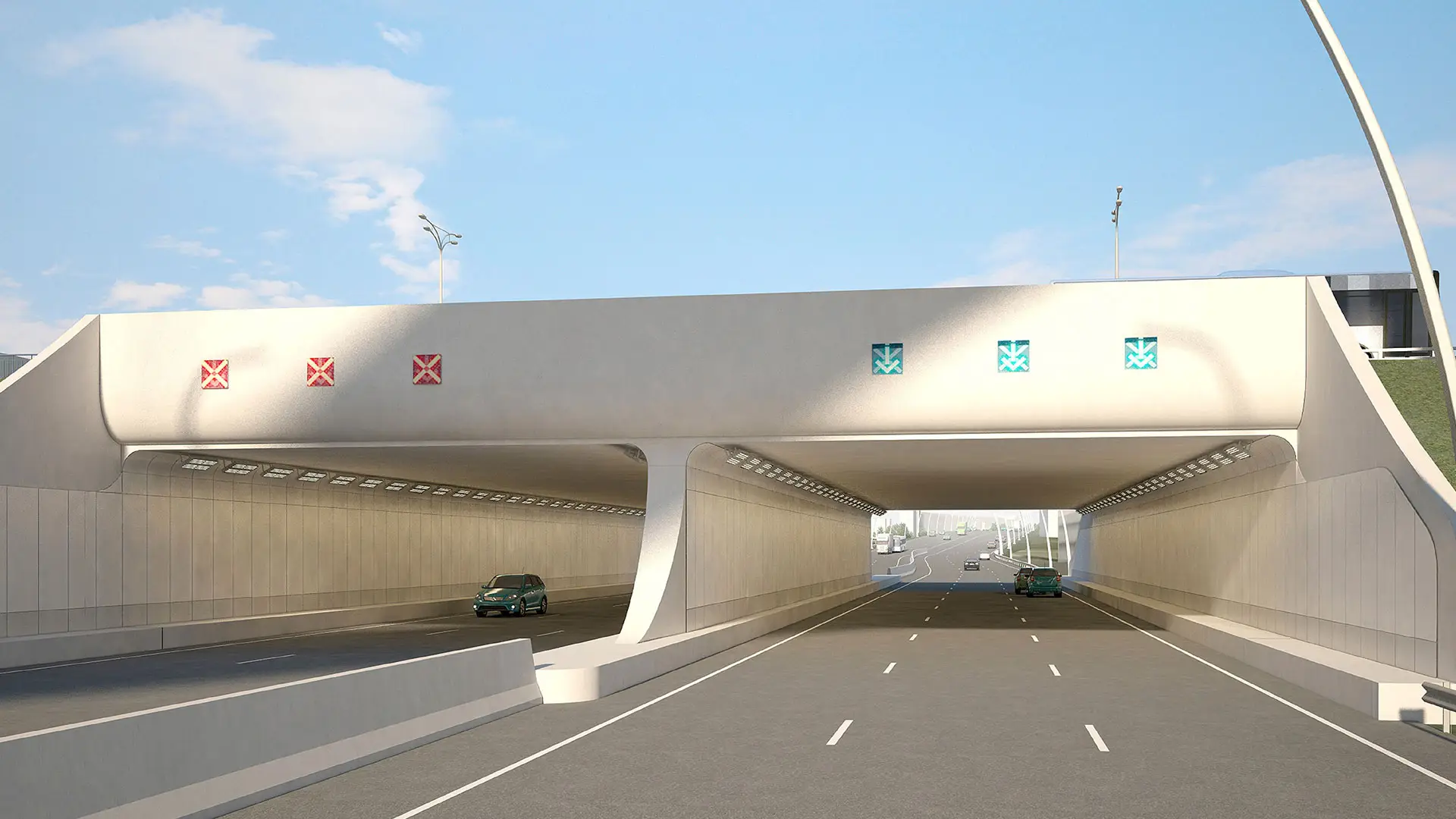 TRAFFIC INTERTUNNEL AT THE INTERSECTION OF THE SOUTH-EASTERN CHORD WITH ...